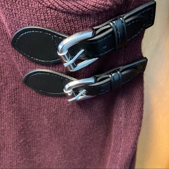 CHAPS Sz L Faux Wrap With Buckle Details  Knit Dress - Picture 2 of 7